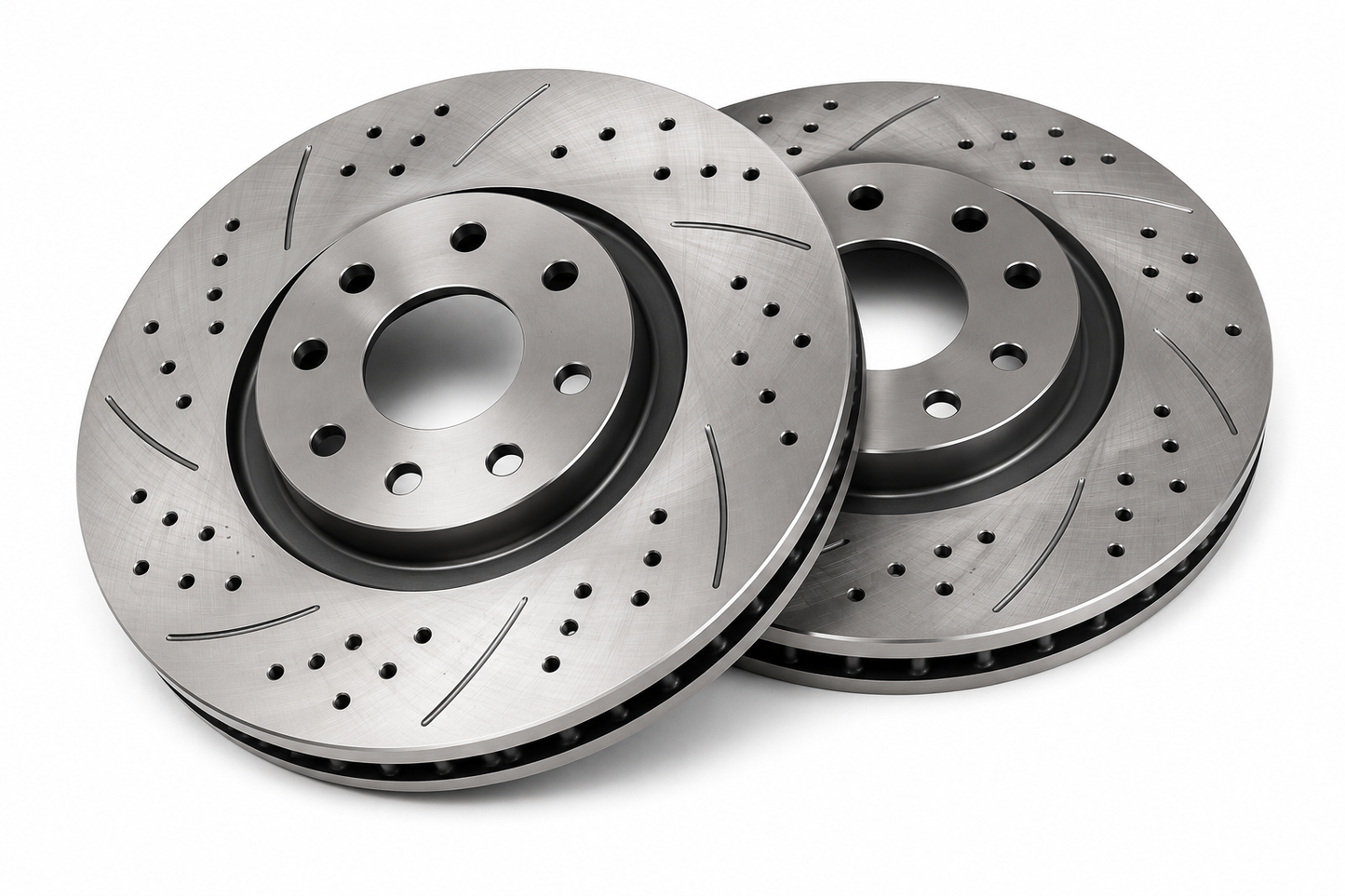 Front Brake Disc Pair – Drilled & Slotted