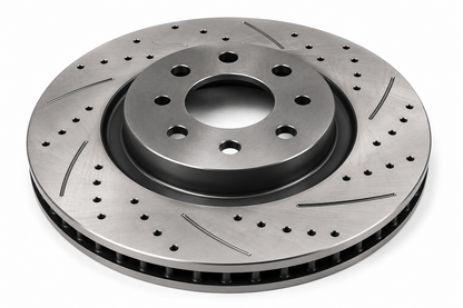 Front Brake Disc Pair – Drilled & Slotted
